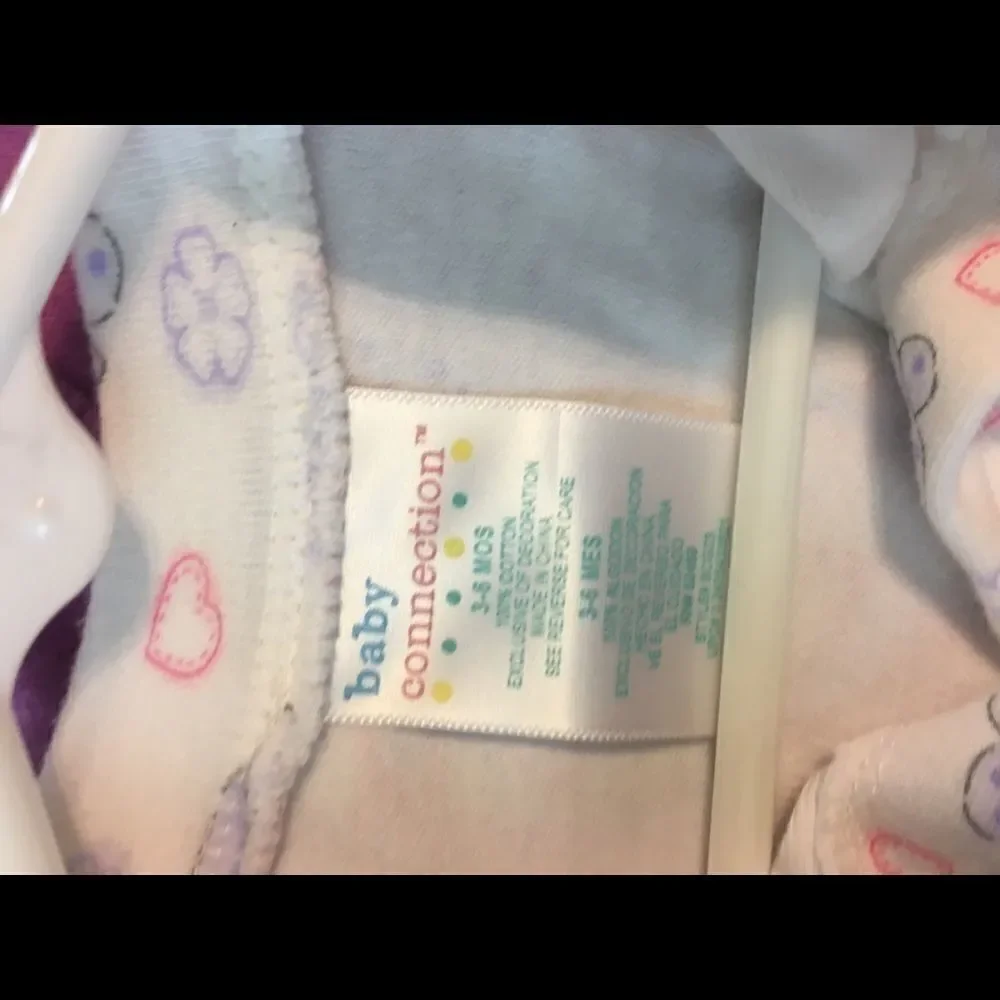 Baby Connection Infant Girls Sleepers with Feet 3-6 mo EUC